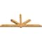 Ekena Millwork Kennewick Rough Sawn Timber Gable Bracket, Western Red Cedar, 84"W x 35"H x 4"D x 4"F, 10/12 Pitch GBW084X35X0404KEN00RWR - alternate 5